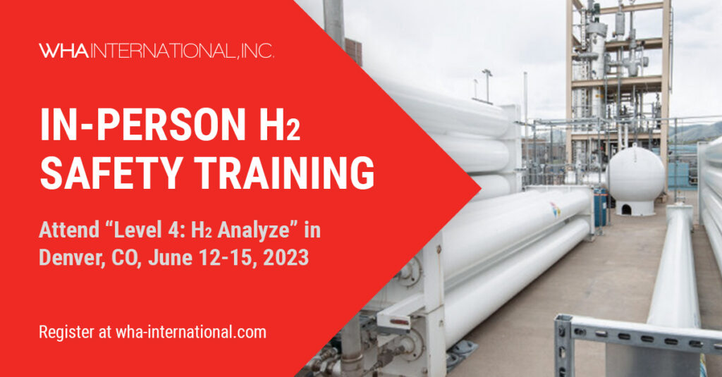 In-Person Hydrogen Safety Training: Level 4 (Denver) - WHA