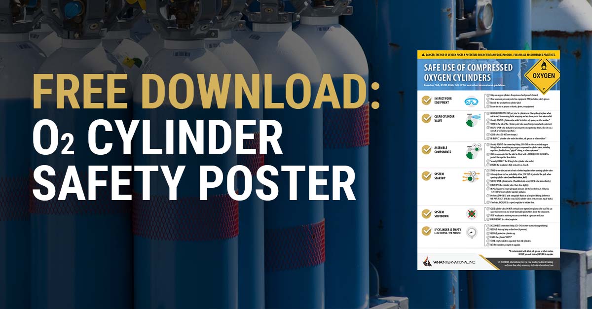 Oxygen Cylinder Safety Poster - WHA International, Inc.